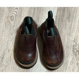 Georgia‎ Giant Kids Romeo Brown Leather Pull On Work Boots Size 6